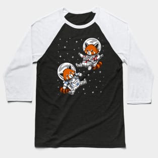 Red Panda Bear Space Astronaut Baseball T-Shirt